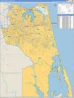 Virginia Beach, Va Carrier Route Wall Map